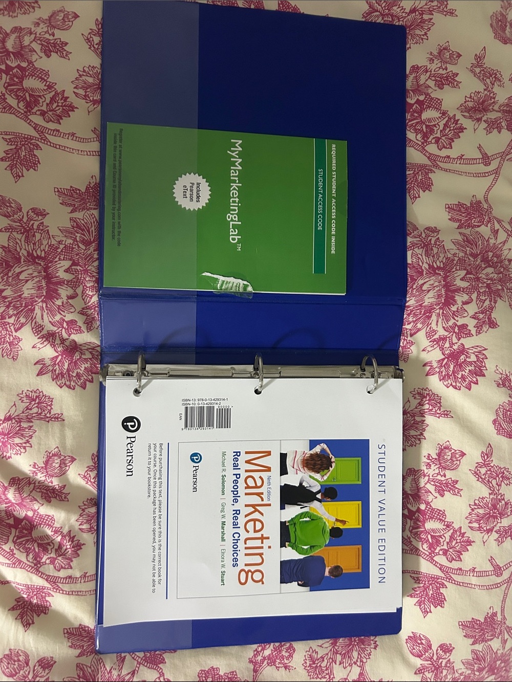 Pearson Marketing- Real People, Real Choices Textbook ISBN-13: 978-0-13-429314-1